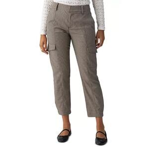 SANCTUARY WOMENS SIZE 30 POLISHED HOUNDSTOOTH PRINT CARGO PANT BROWN NEW